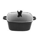 Chef and Cook Non Stick Frying Pot Marble Coated Die Cast Aluminium Black Induction  28cm