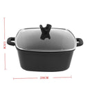 Chef and Cook Non Stick Frying Pot Marble Coated Die Cast Aluminium Black Induction  28cm