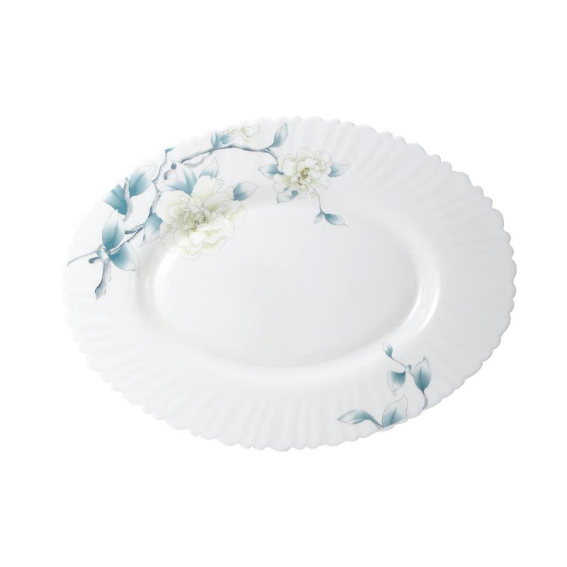 Royal Floral Pattern Ceramic Dinnerware Set of 72 pcs with Dinner Plate Bowls Serveware