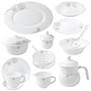 Royal Floral Pattern Ceramic Dinnerware Set of 72 pcs with Dinner Plate Bowls Serveware