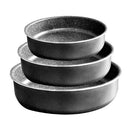 Chef and Cook Black Round Baking Tray Set 28/30/34 cm
