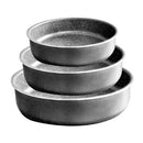 Chef and Cook Grey Round Baking Tray Set 28/30/34 cm