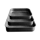 Black Rectangle Baking Tray Set 27*5.9/29*5.9/34*6.5 cm