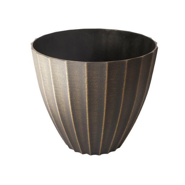 Plastic Golden Plant Caddy Flower Pot Planter 30*27 cm