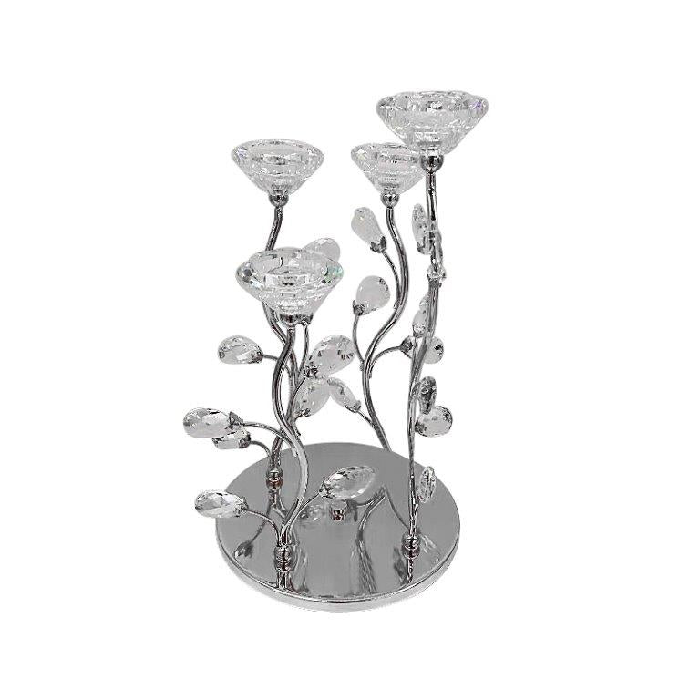 Elegant Glass Craft Metal Candleholder Wedding Table Centrepiece 20*34 cm
