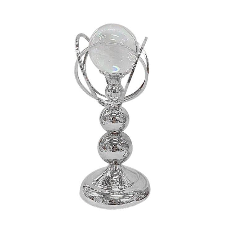 Elegant Metal Craft Glass Sphere Wedding Table Centrepiece 13*30 cm