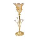 Elegant Glass Craft Metal Candleholder Wedding Table Centrepiece 14*44 cm