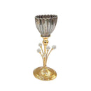 Elegant Glass Craft Metal Candleholder Wedding Table Centrepiece 13*33 cm