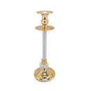 Elegant Glass Craft Metal Candleholder Wedding Table Centrepiece 12*19 cm