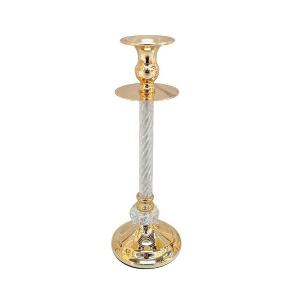 Elegant Glass Craft Metal Candleholder Wedding Table Centrepiece 12*19 cm