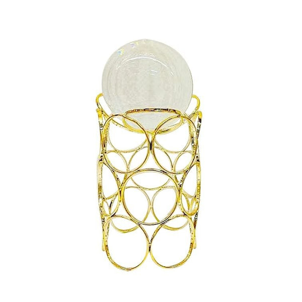 Elegant Metal Craft Glass Sphere Wedding Table Centrepiece 12*24 cm