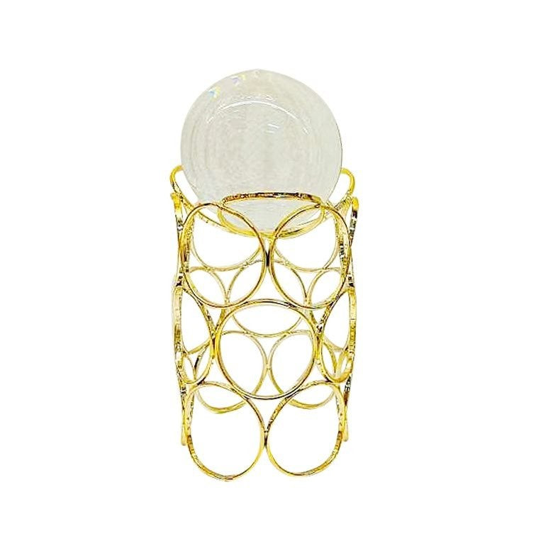 Elegant Metal Craft Glass Sphere Wedding Table Centrepiece 12*24 cm