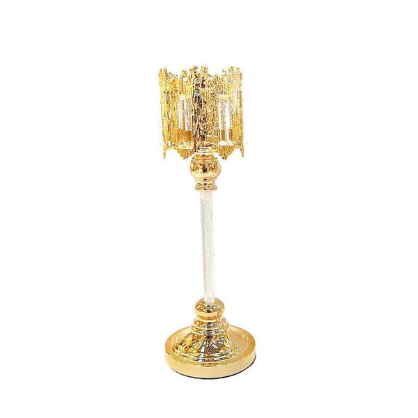 Engraved Design Elegant Metal Candleholder Wedding Table Centrepiece  14*38 cm