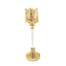 Engraved Design Elegant Metal Candleholder Wedding Table Centrepiece  14*44 cm