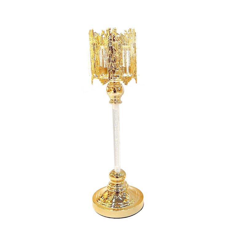 Engraved Design Elegant Metal Candleholder Wedding Table Centrepiece  14*44 cm