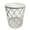 Metal Marbletop Abstract Design Round Side Table Set of 2 42*50/38*45 cm
