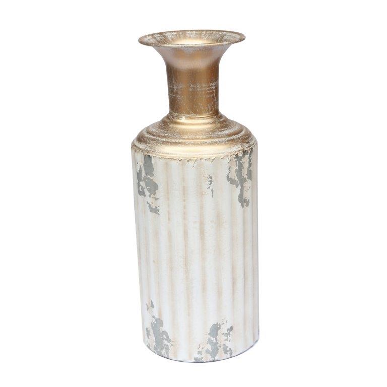Home Decor Tabletop Gold Abstract Metal Vase 11.5X40 cm