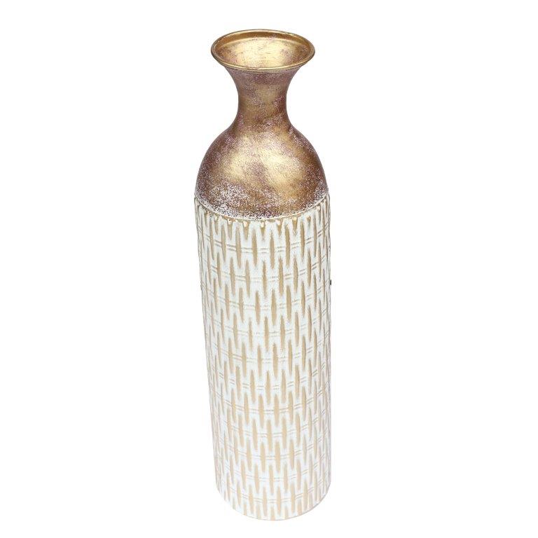 Home Decor Tabletop Gold Abstract Metal Vase 9X54 cm