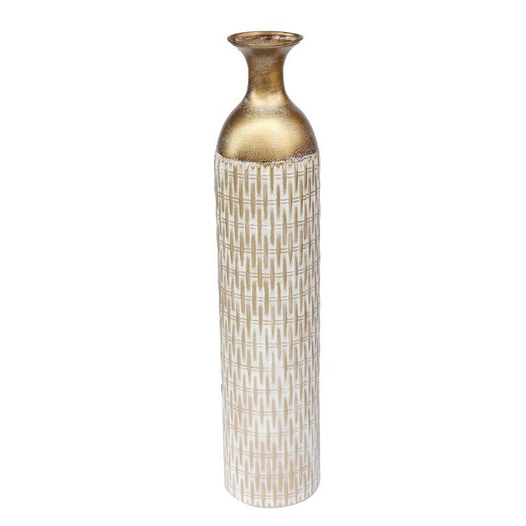 Home Decor Tabletop Gold Abstract Metal Vase 9X64 cm