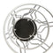 Metal Glasstop Abstract Design Round Side Table Set of 2 38X50/32*45 cm