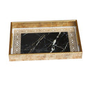 Deco Abstract Design Rectangular MDF Serving Tray Set of 2 Pcs  35*25*4/40*30*4 cm