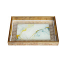 Deco Abstract Design Rectangular MDF Serving Tray Set of 2 Pcs  35*25*4/40*30*4 cm