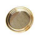 Deco Abstract Design Round MDF Serving Tray Set of 2 Pcs  35.5*35.5*4/39.5*39.5*4 cm