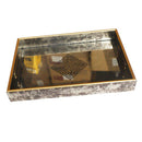 Deco Abstract Design Round MDF Serving Tray Set of 2 Pcs  35*25*4/40*30*4 cm