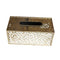 Glass and MDF Deco Tissue Box and Basket Set 24*12*10 cm