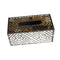 Glass and MDF Deco Tissue Box and Basket Set 24*12*10 cm