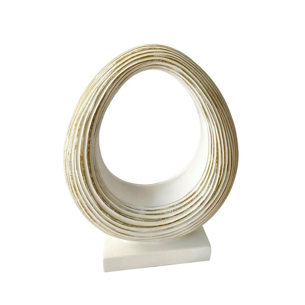 Home Decor Modern Abstract Craft White Tabletop Ceramic Vase 37*12*49 cm