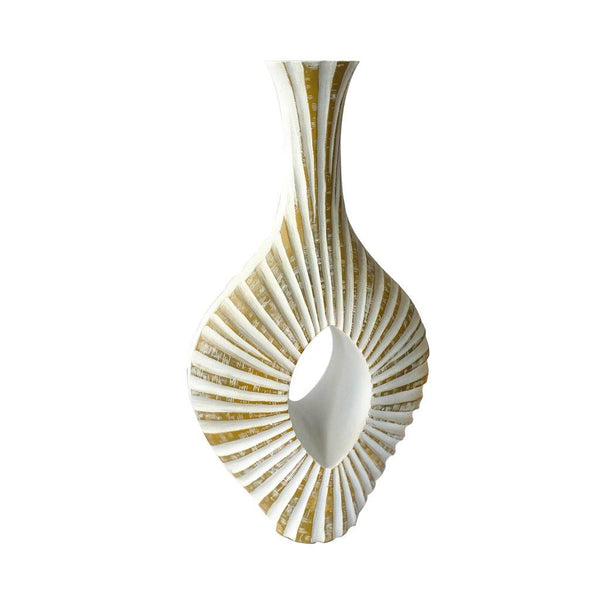 Home Decor Modern Abstract Craft White Tabletop Ceramic Vase 40*22*12 cm