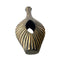 Home Decor Modern Abstract Craft Black Tabletop Ceramic Vase 25*14*50 cm