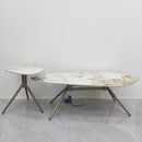 Home Decor Marbletop Metal Centre Table Set of 2 Pcs Living Room Hallway 129*64*42/54*44*50 cm