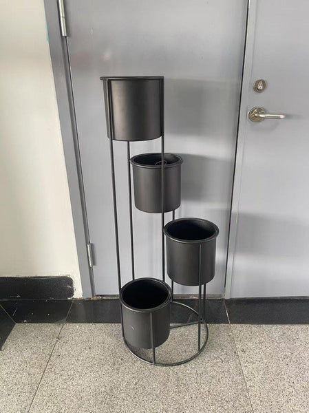 Home Decor Black Metal Corner Plant Stand 40*110 cm