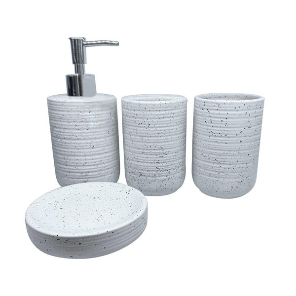 Bathroom Accessories Soap Dispenser Toothbrush Holder Set of 4 Pcs