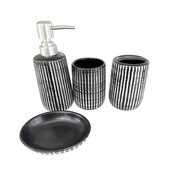 Bathroom Accessories Soap Dispenser Toothbrush Holder Set of 4 Pcs