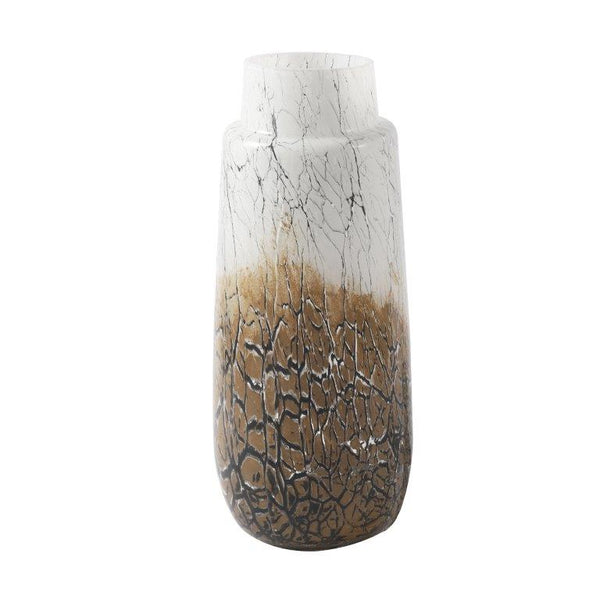 Home Decor Modern Abstract Craft Blue Tabletop GlassVase 13*30 cm