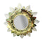 Decorative Abstract Shape Gold Metal Frame Wall Mirror  85*85 cm