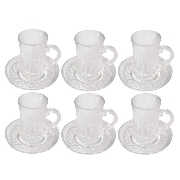 Premium Lead Free Istikani Tea Cup and Saucer Set of 6 Pcs
