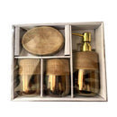 Ceramic Bathroom Accessories Soap Dispenser Toothbrush Holder Set of 4 Pcs 12*8.5/7.5*18.5/7*10 cm