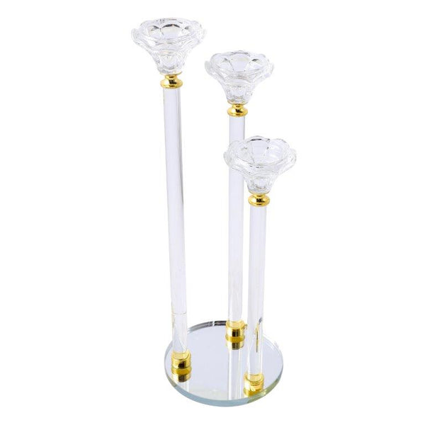 Home Decor Crystal Decor Table Top Candleholder 3 Arms  37 cm