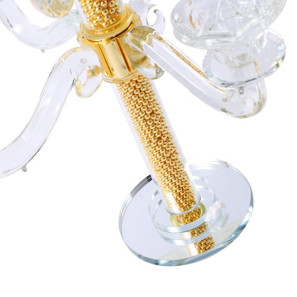 Crystal Glass Candleholder 9 Arms 45 cm