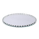 Home Decor Crystal Glass Round Tray Plate 30 cm