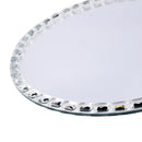 Home Decor Crystal Glass Round Tray Plate 30 cm