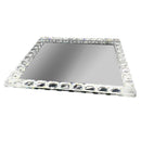 Home Decor Crystal Glass Square Tray Plate 25 cm