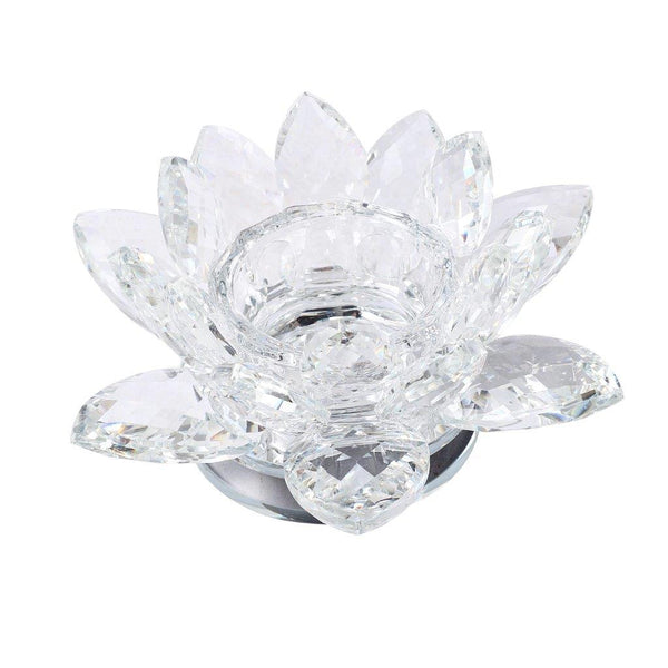 Home Decor Crystal Glass Lotus Flower 13 cm