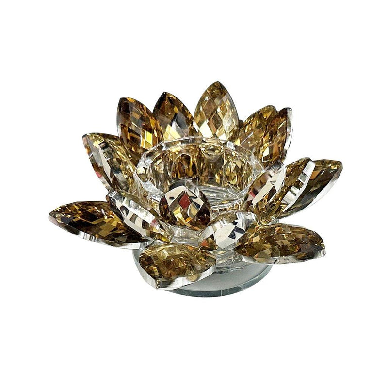 Home Decor Crystal Glass Lotus Flower 13 cm