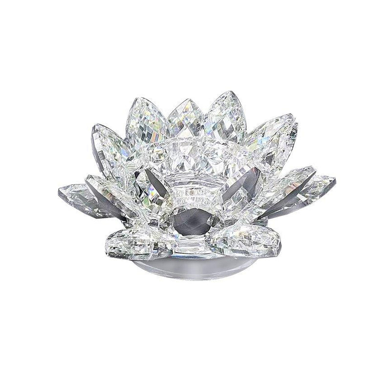 Home Decor Crystal Glass Lotus Flower 13 cm