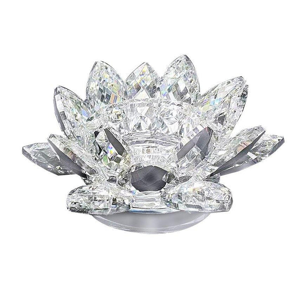 Home Decor Crystal Glass Lotus Flower 14 cm